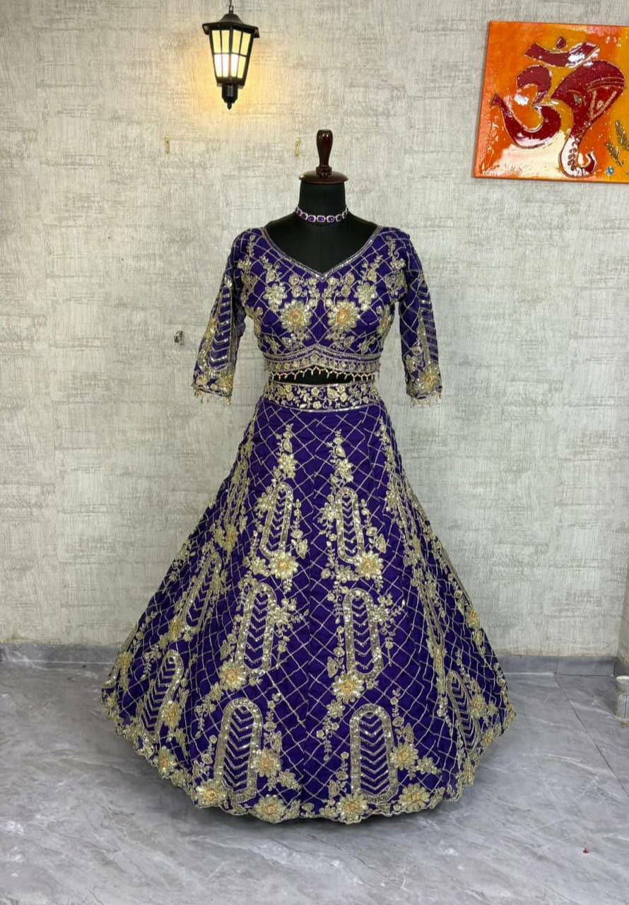 Premium Tubby Silk Lehenga with Sequins Coding Work