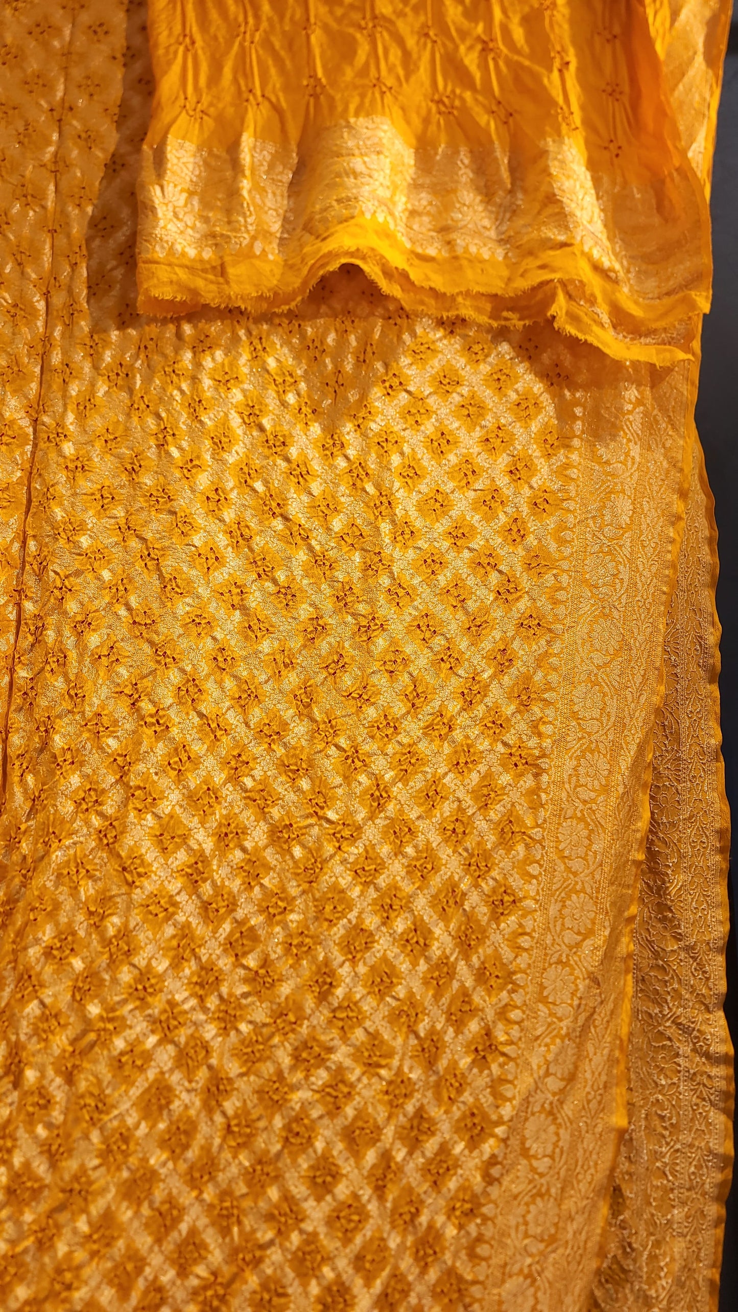 Pure banarasi georgette real neem zari upada saree