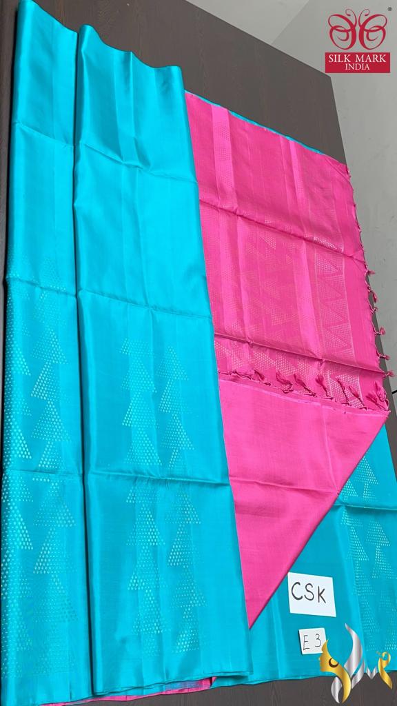 Original kanchipuram handloom double vaarppu soft silk Sarees
Silkmark certified
