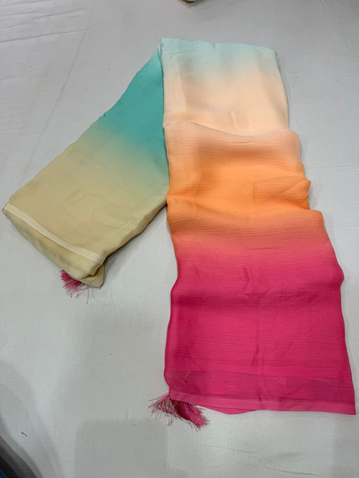 Pure chiffon sarees and 3d shaded body