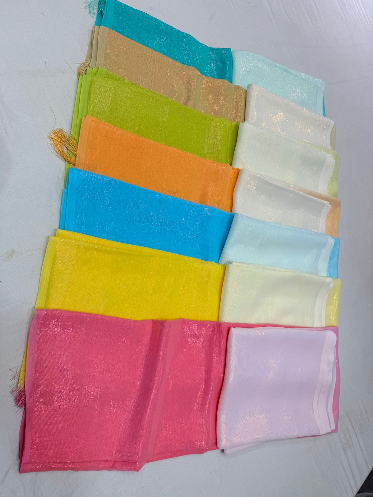 Pure chiffon Rocky Rani sarees 2d shaded body with Blouses