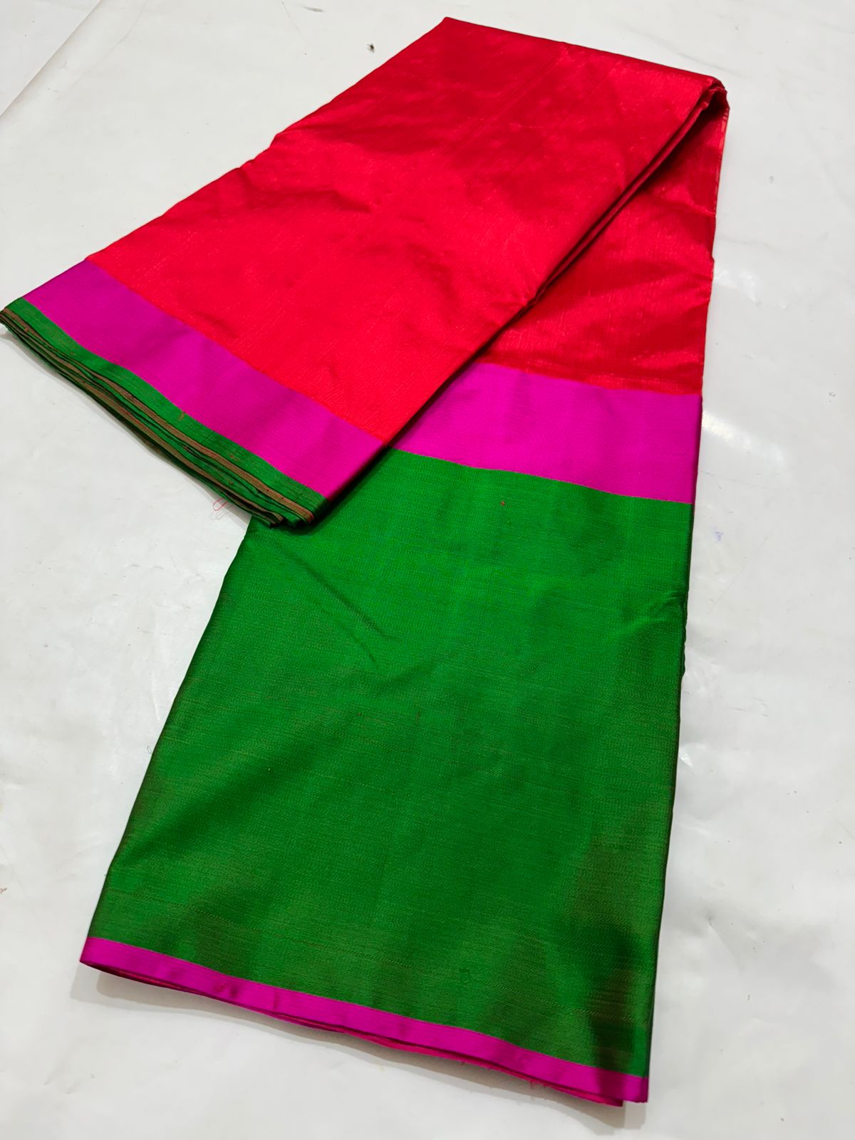 Pattu silk masroo border without blouse