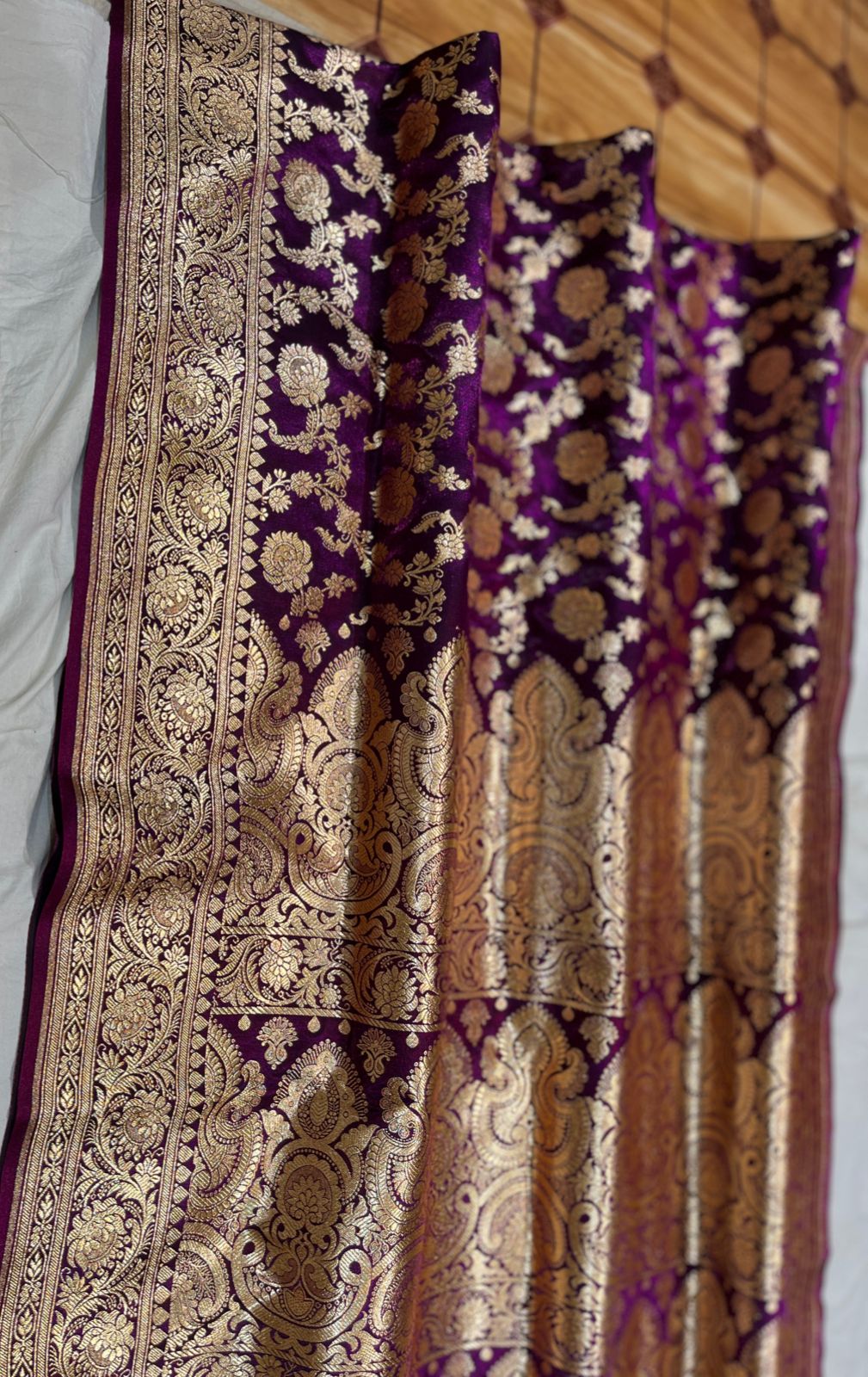 Banarasi Handloom Katan Silk Sarees Good Quality Weaving Design