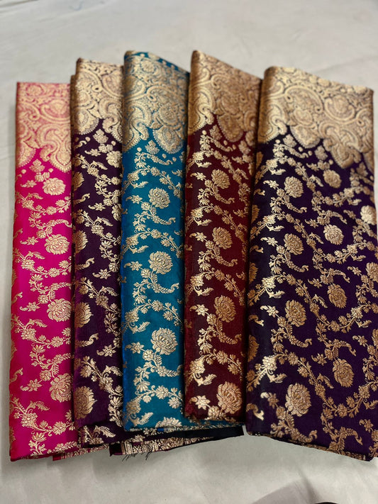 Banarasi Handloom Katan Silk Sarees Good Quality Weaving Design