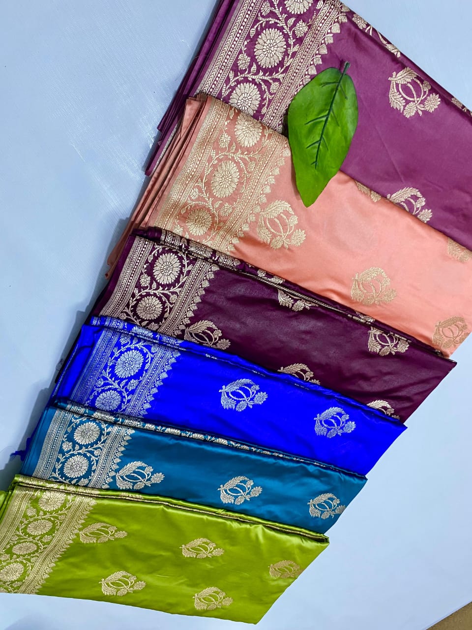 EXCELLENT BANARSI SATIN MASHRU KATAN SILK SAREES
VERY SMOOTH AND SOFT FABRIC