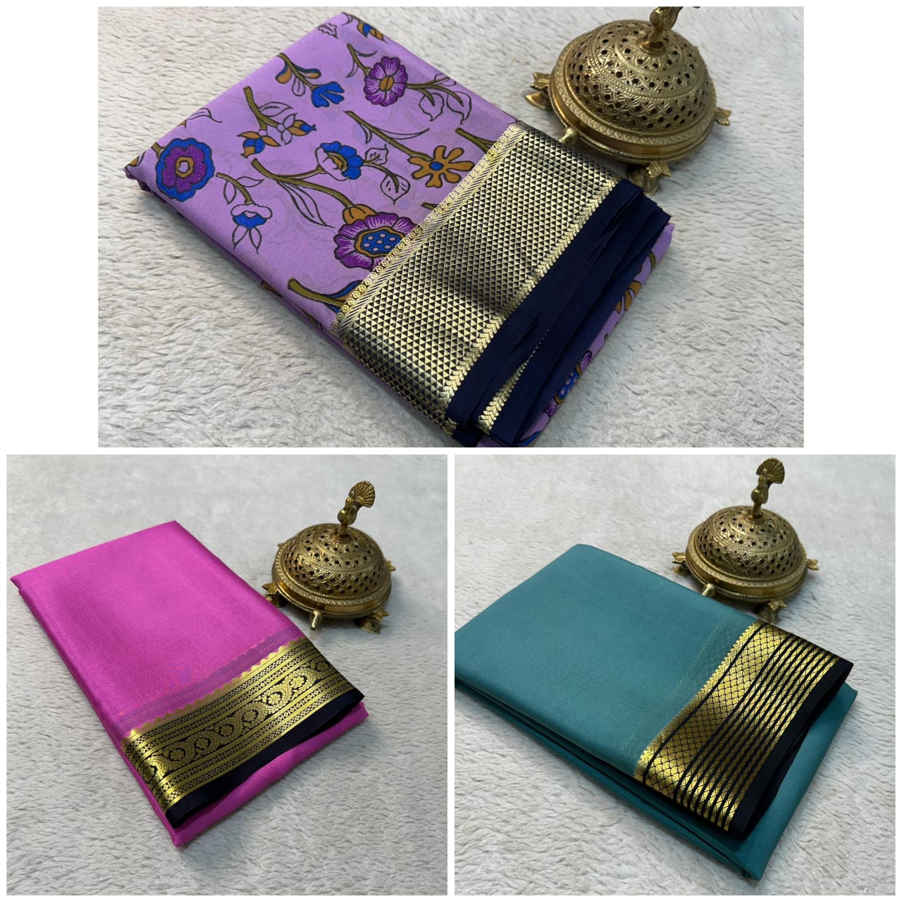 Pure Mysore Silk Sarees 70 gsm Thickness