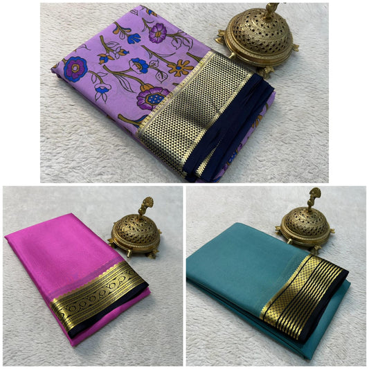 Pure Mysore Silk Sarees 70 gsm Thickness