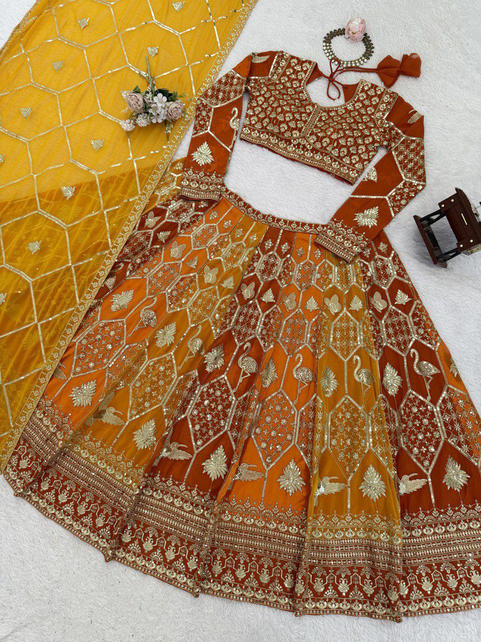 Foux Georgette Lehenga