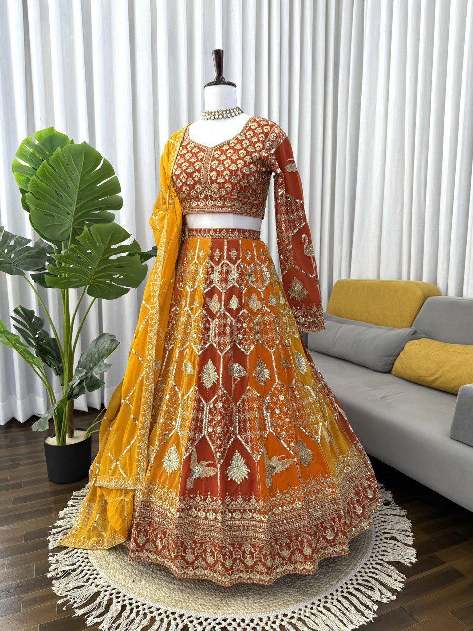 Foux Georgette Lehenga