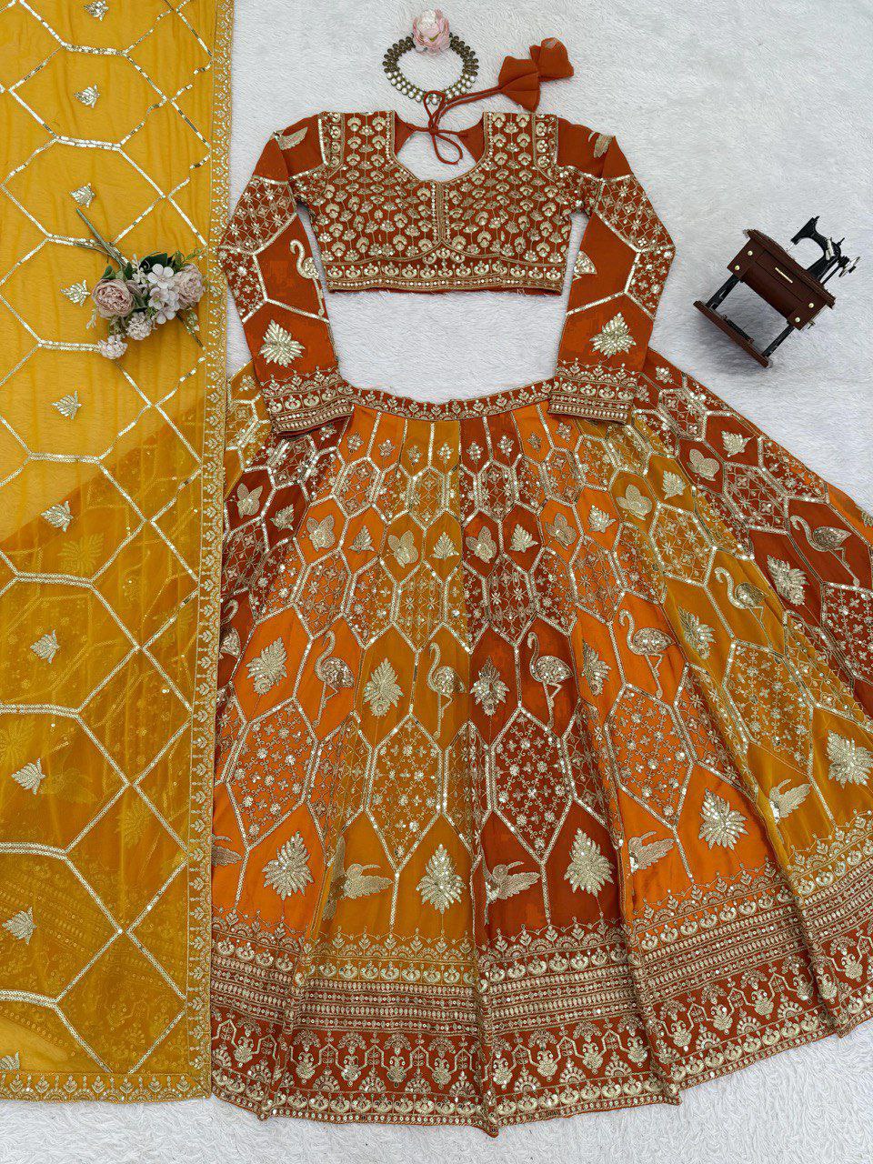Foux Georgette Lehenga