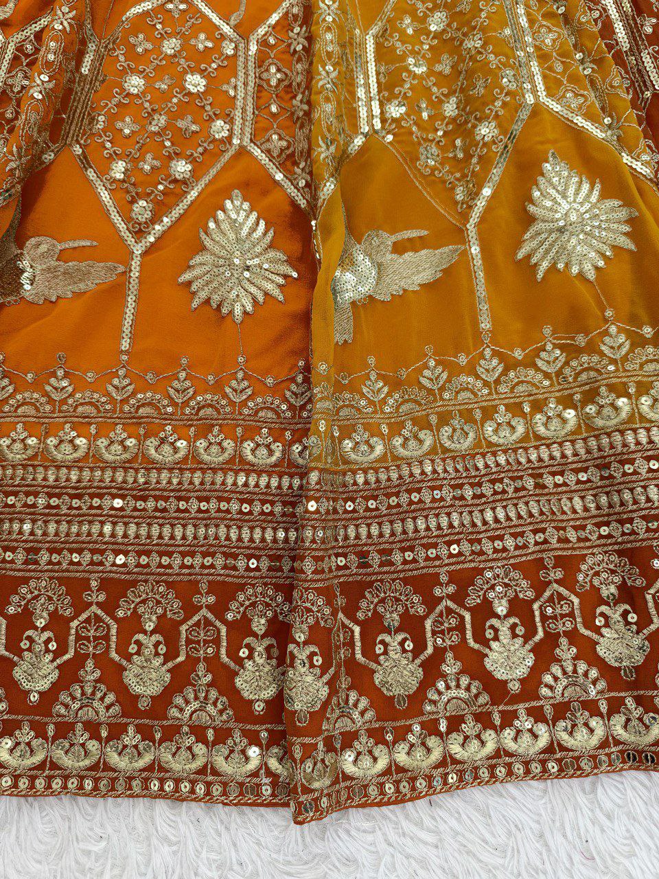 Foux Georgette Lehenga