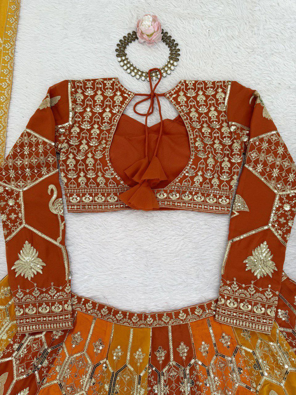 Foux Georgette Lehenga