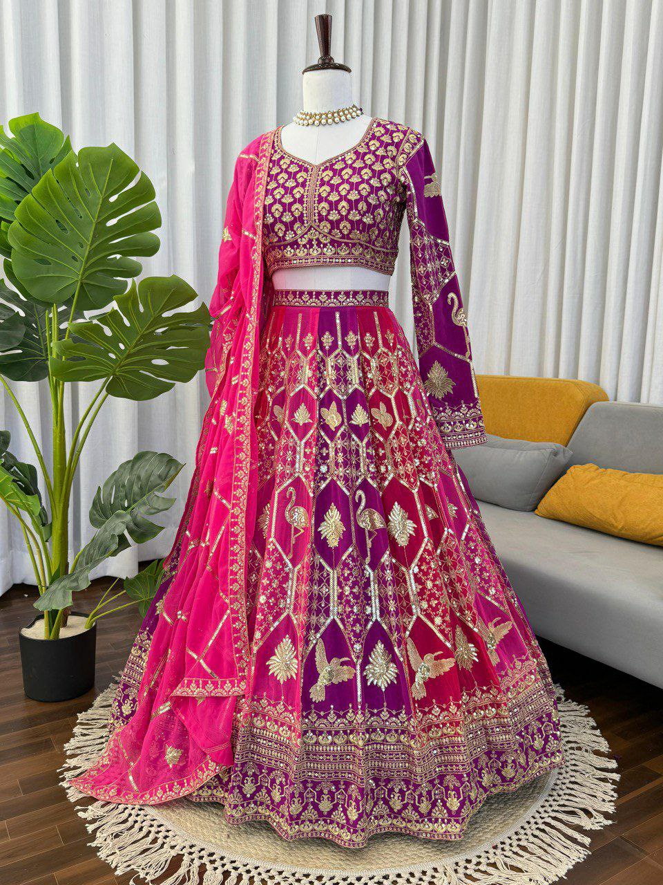 Foux Georgette Lehenga