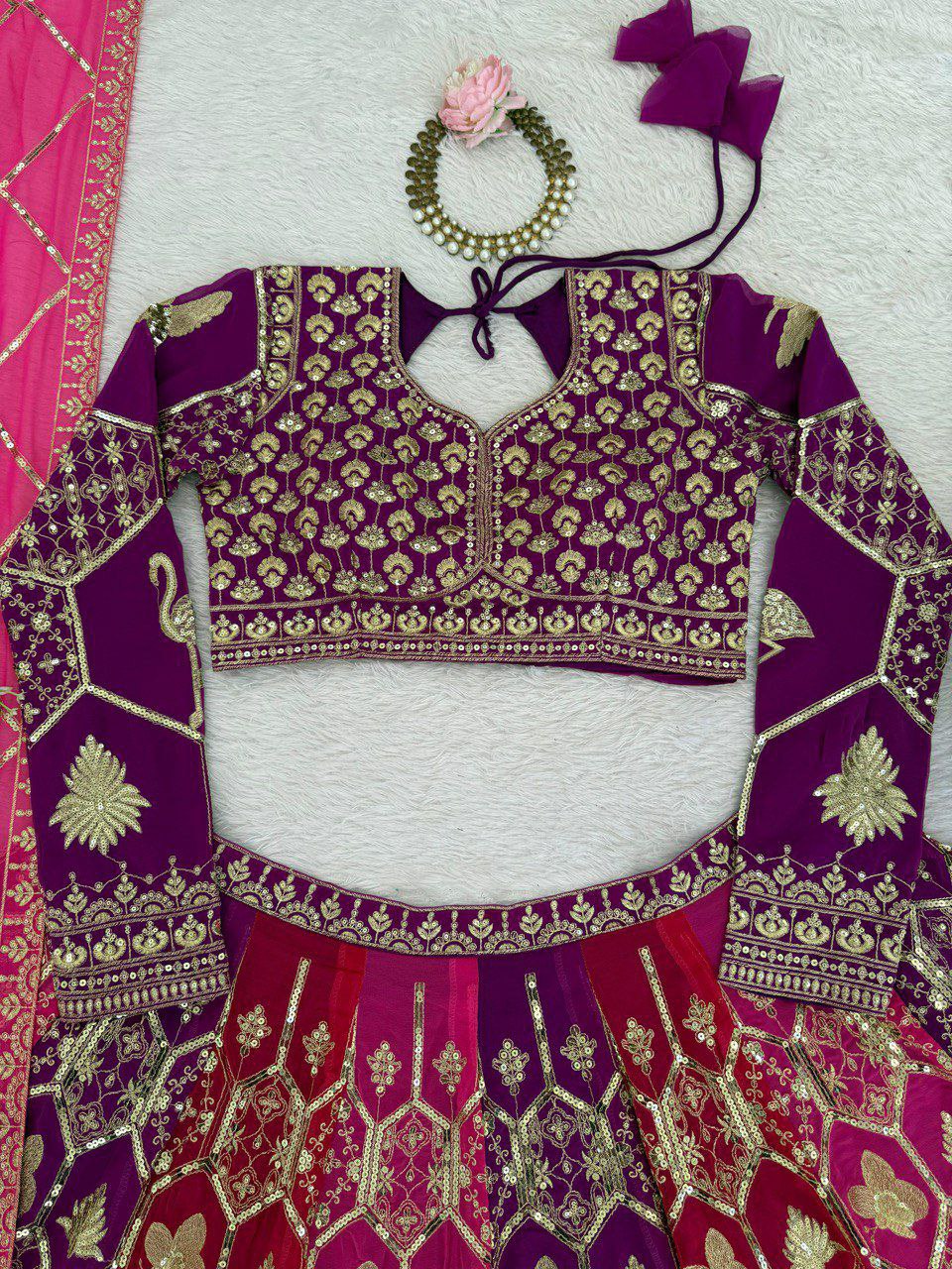 Foux Georgette Lehenga