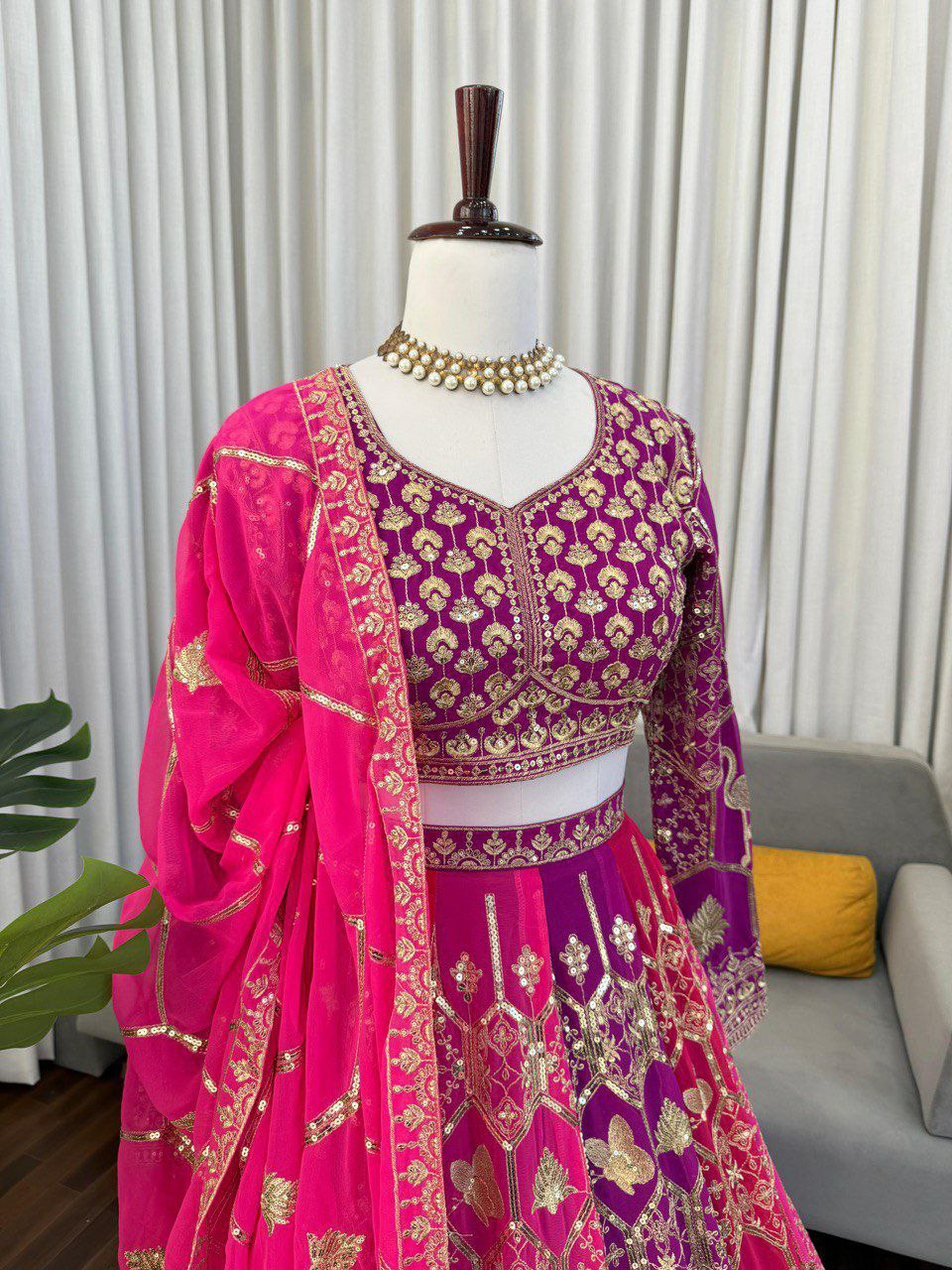 Foux Georgette Lehenga
