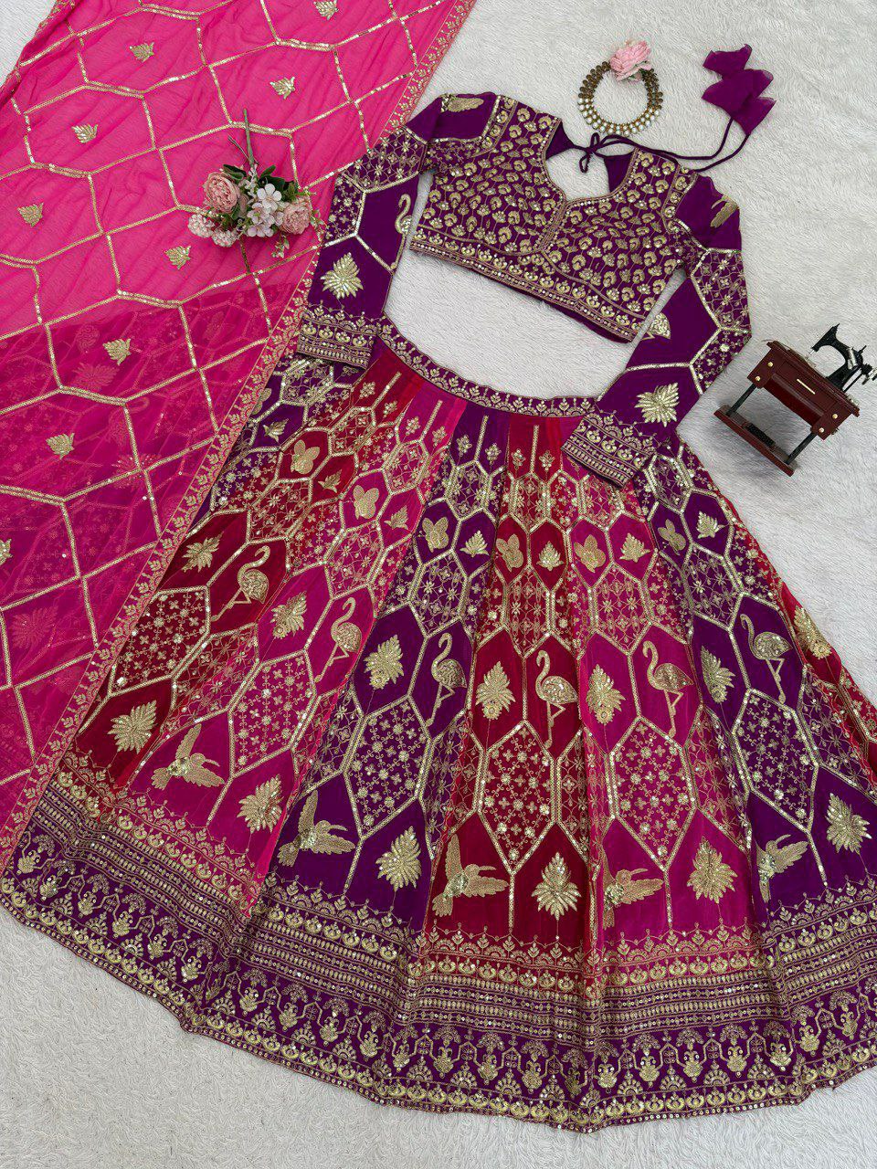 Foux Georgette Lehenga