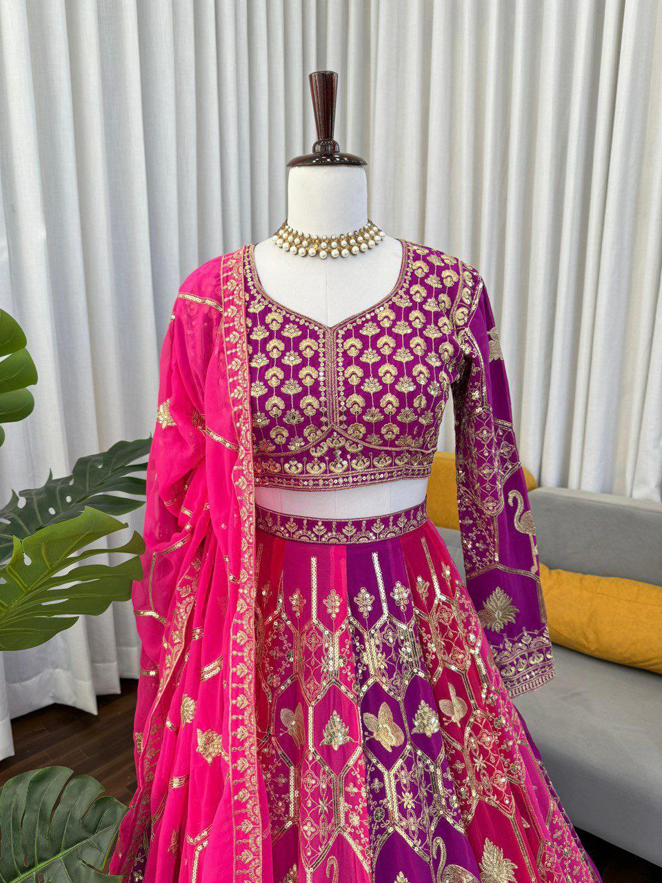 Foux Georgette Lehenga