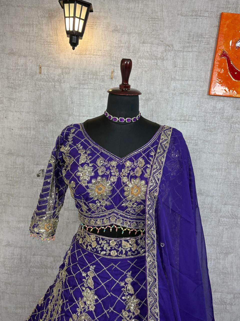 Premium Tubby Silk Lehenga with Sequins Coding Work