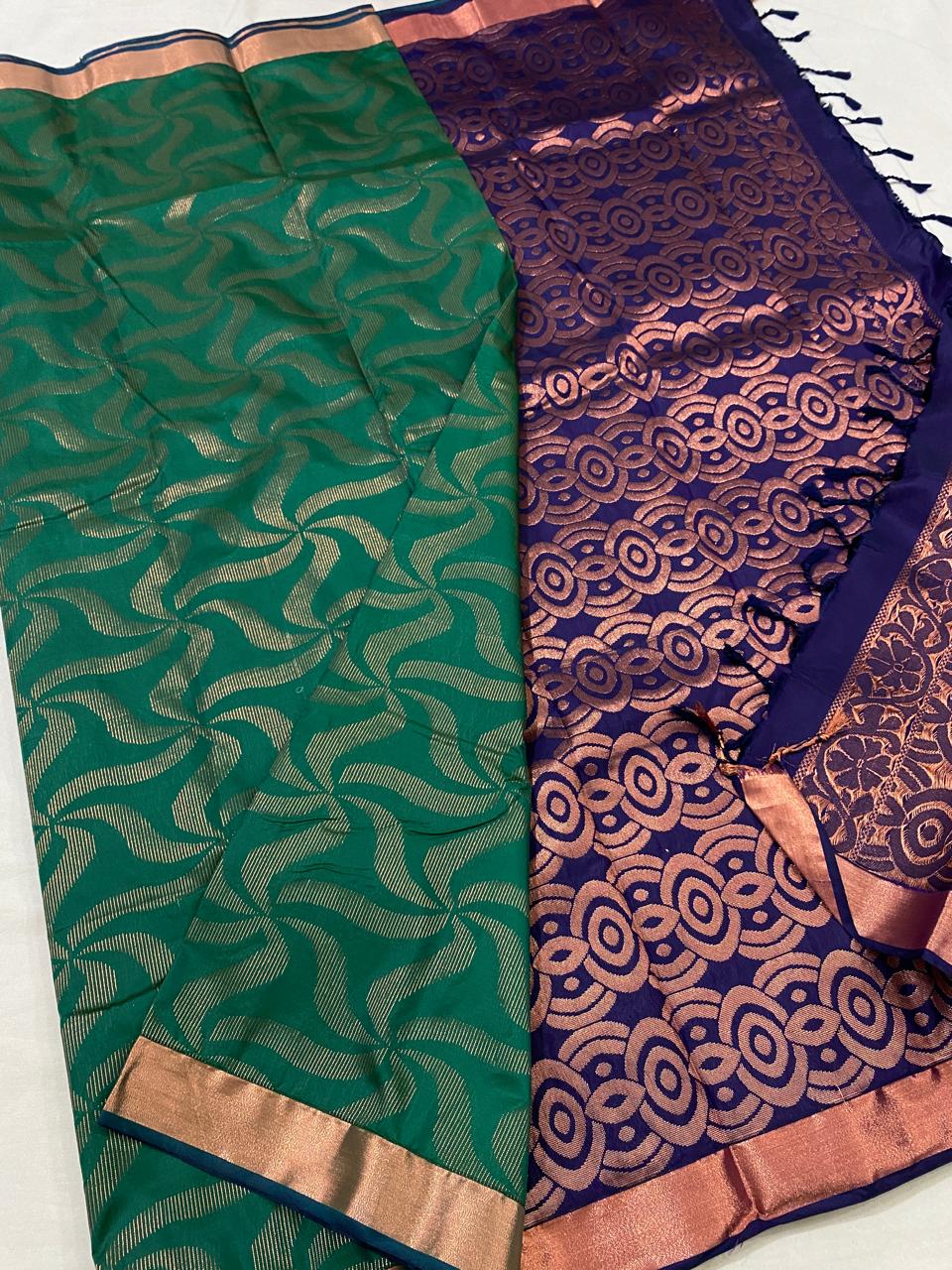 Kanchipuram semi silk saree
Beautiful fancy Design