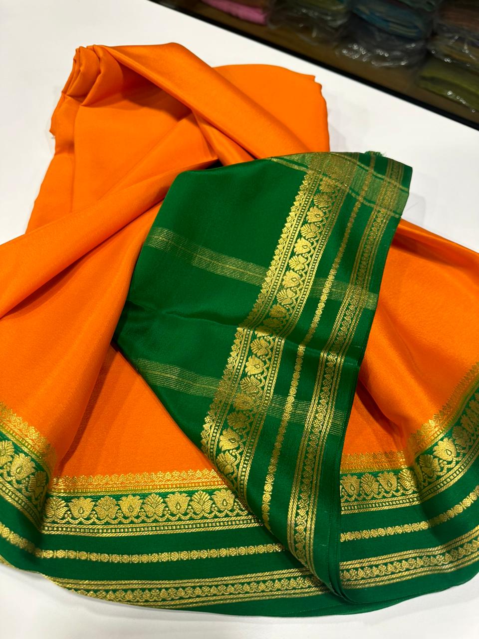 Pure  Mysore silk sarees 
110  grm thickness
Silk mark certified