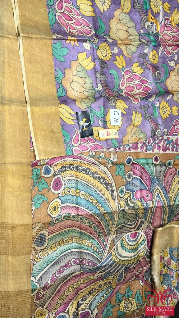 Original PenKalamkari handpaint Tussar silk sarees
Natural organiccolour used on painting