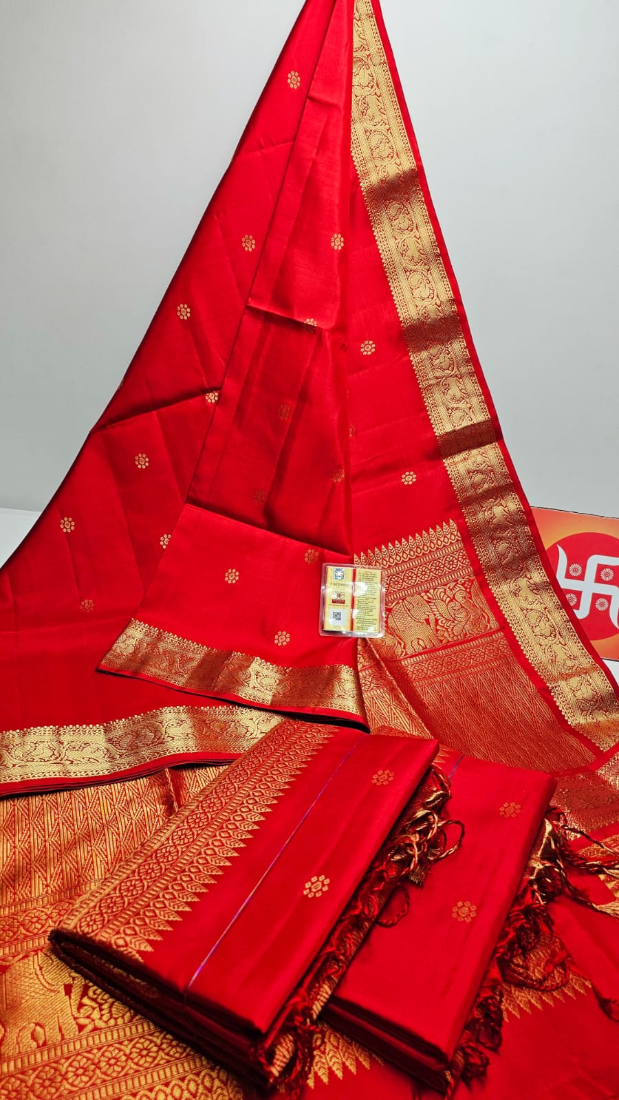 Pure handloom double warp kanchi silks saree