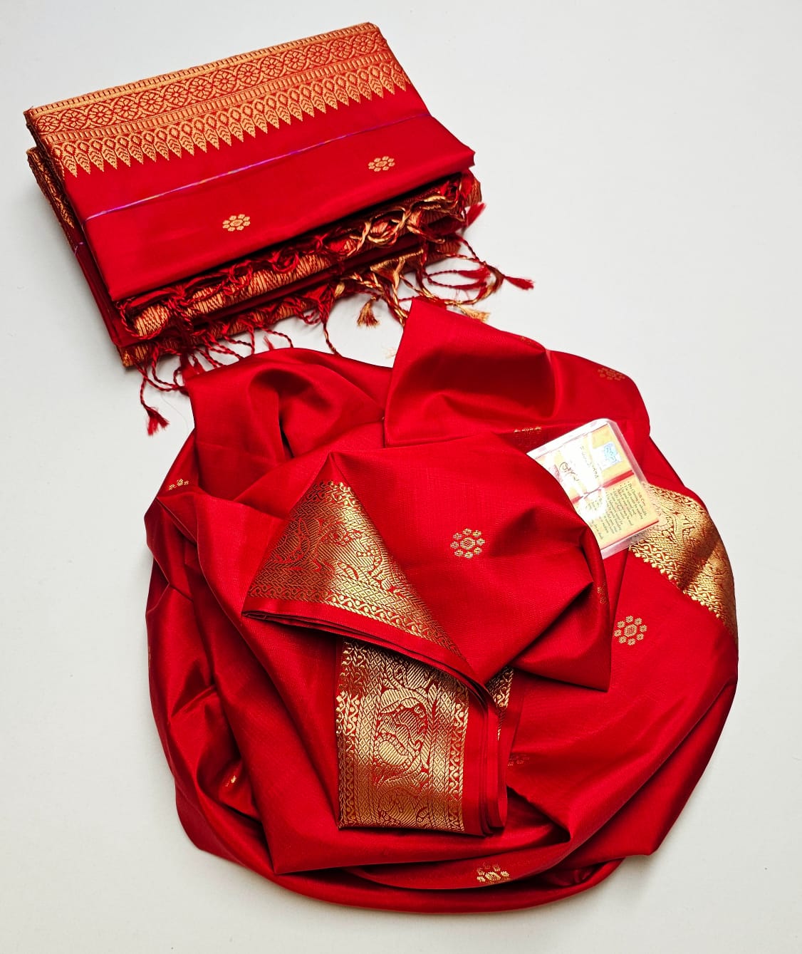 Pure handloom double warp kanchi silks saree