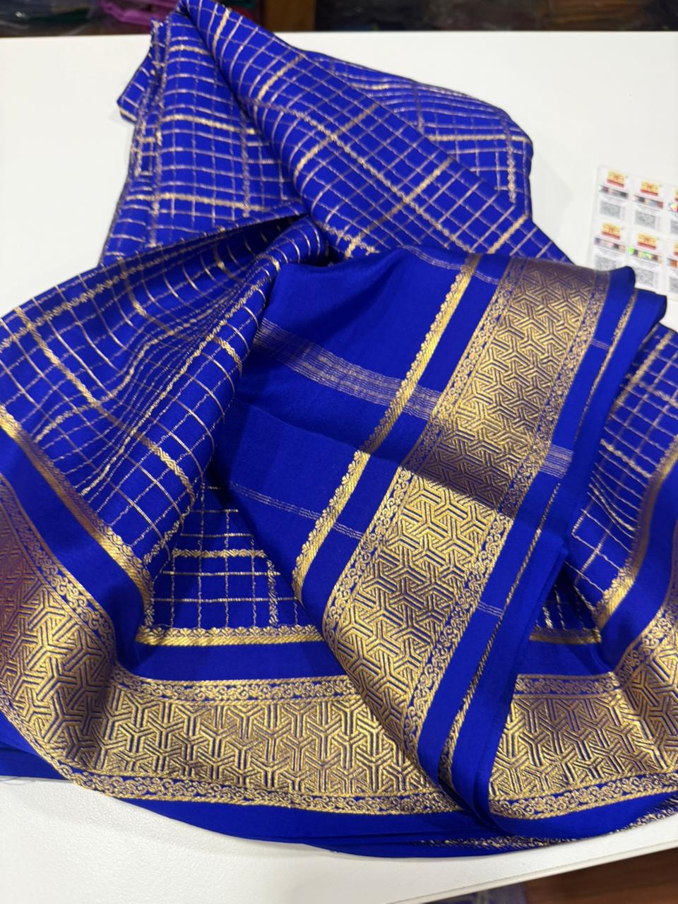 Pure Mysore silk sarees 
120grm thickness All exclusive pattern  with beautiful colour