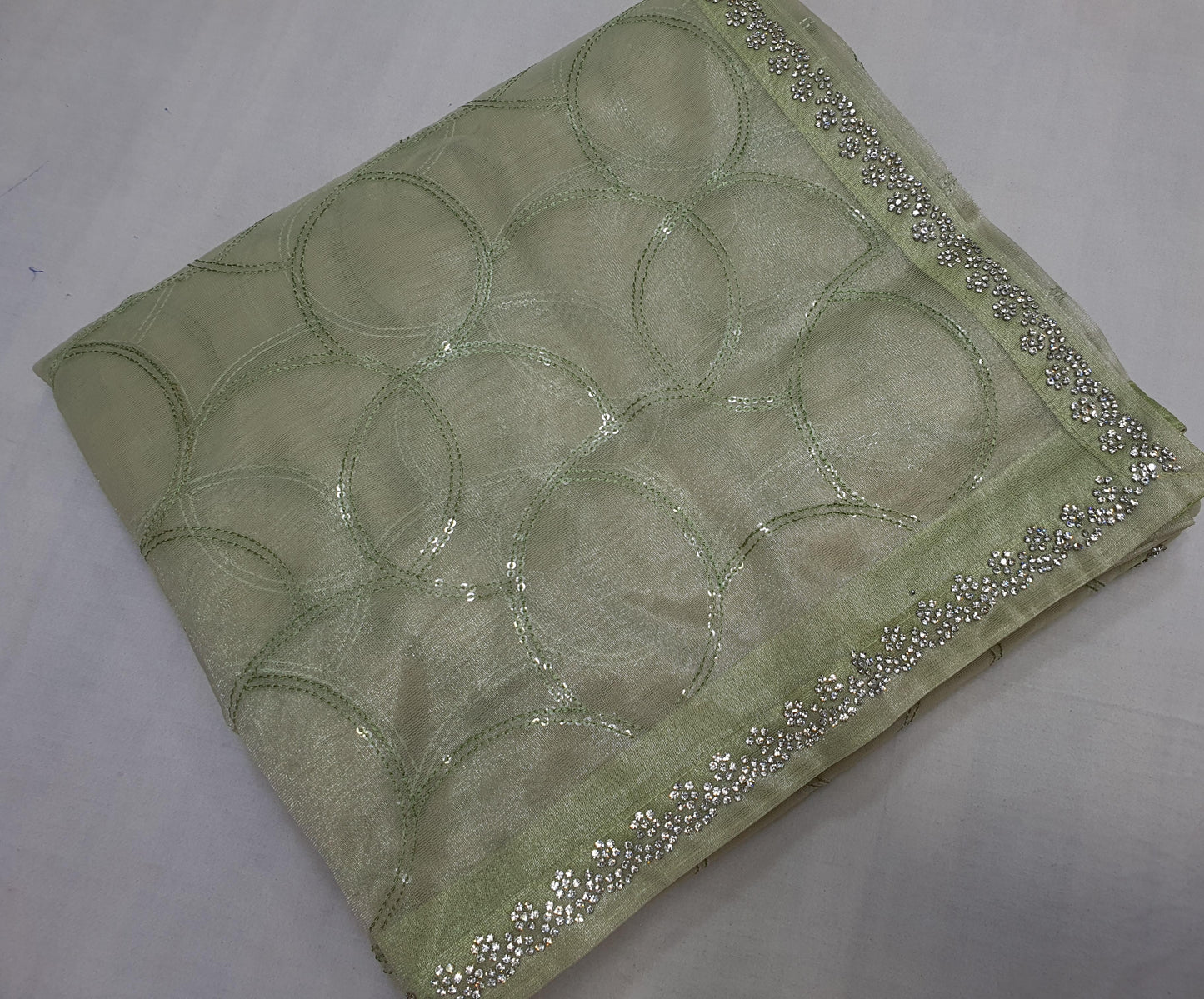Allover self sequence work on jimmy choo*Saree