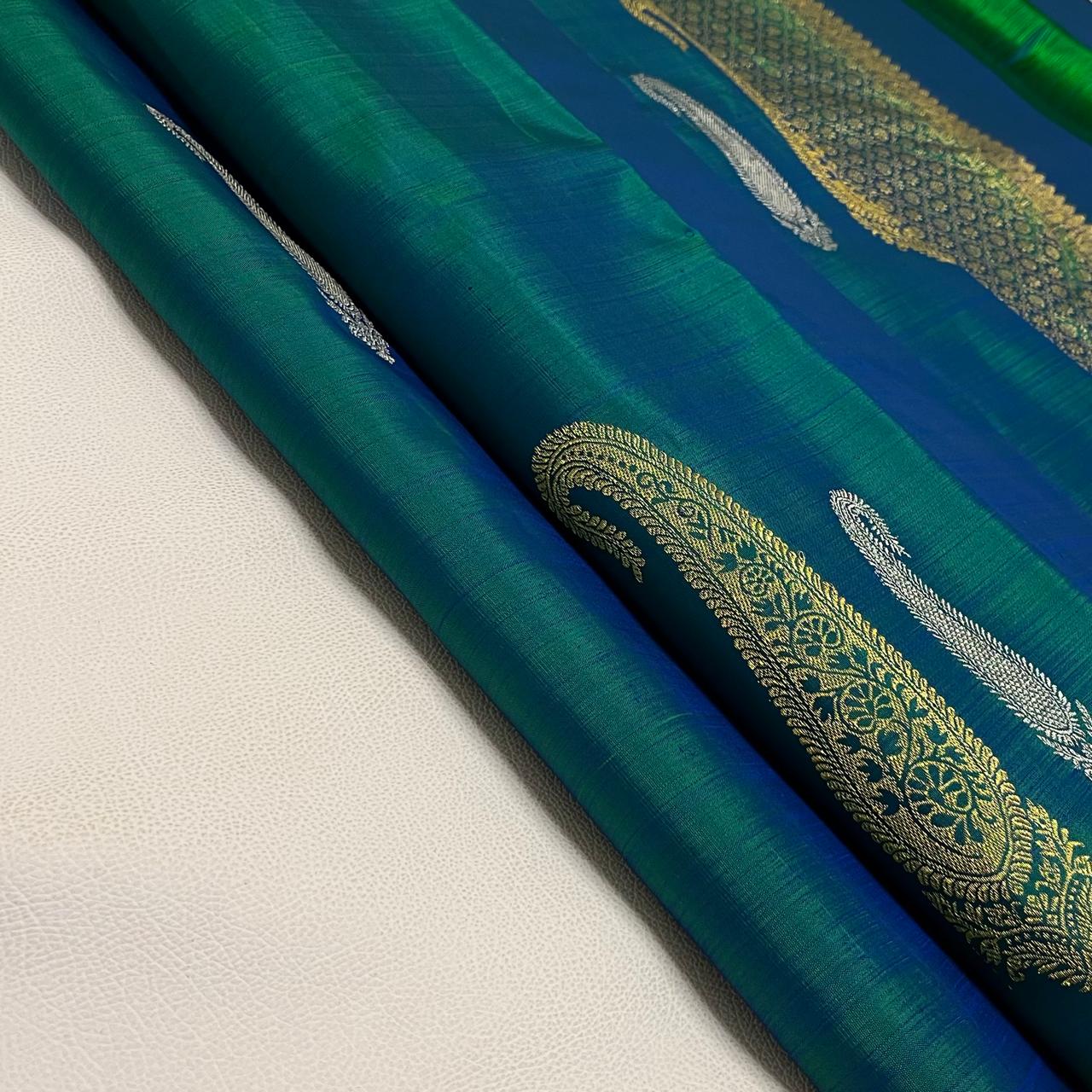 Kanjivaram pure silk handloom double warp self grand pallu and blouse *480 butta*