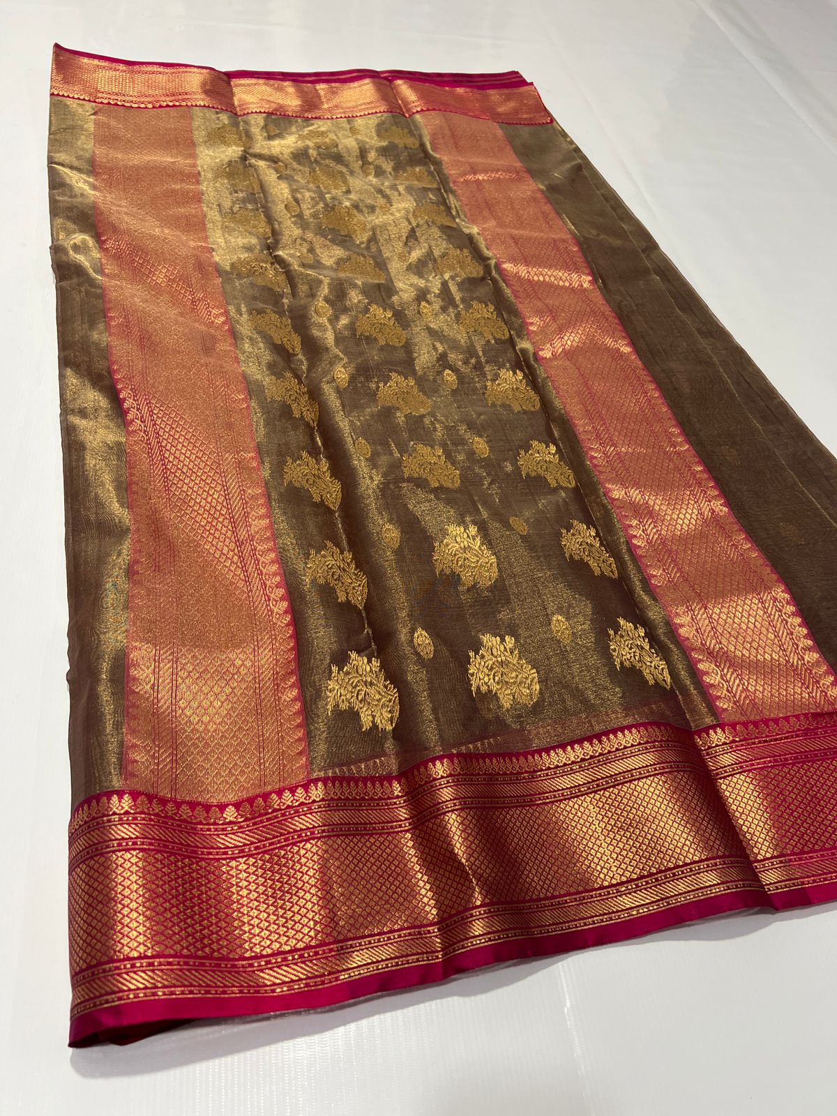 Katan silk tisu saree