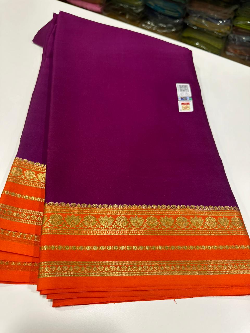 Pure  Mysore silk sarees 
110  grm thickness
Silk mark certified