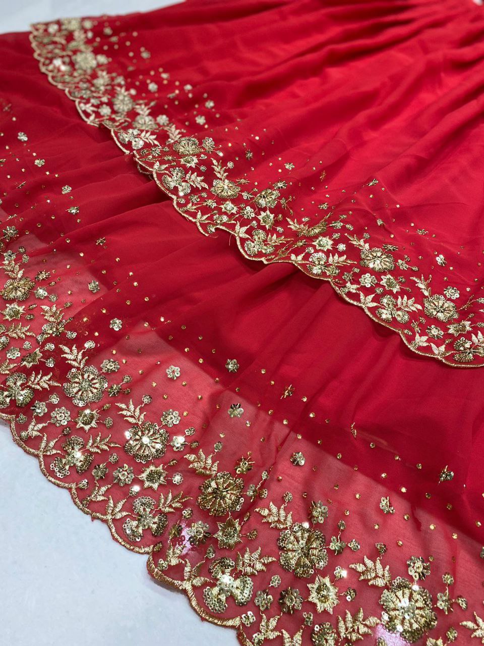 Designer fancy lehenga choli Lehnga : Heavy Bangloury Silk
Work : Embroidery And Original Mirror Work
