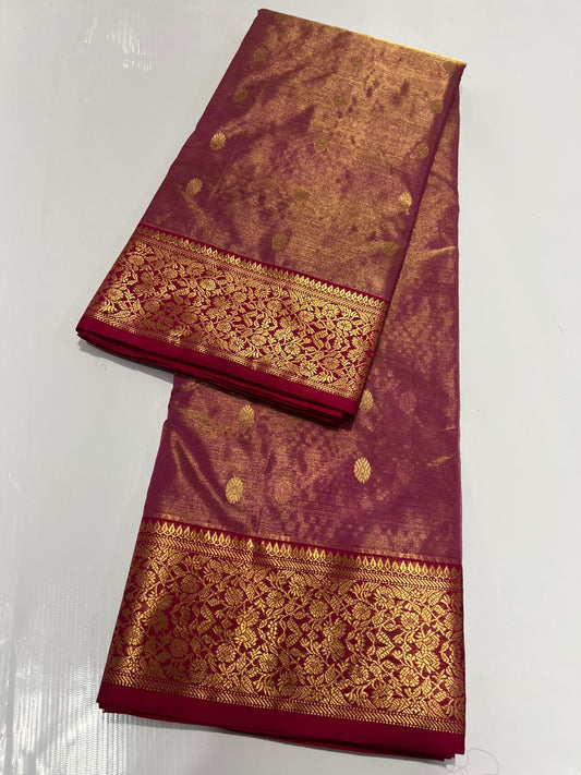 Katan silk tisu saree