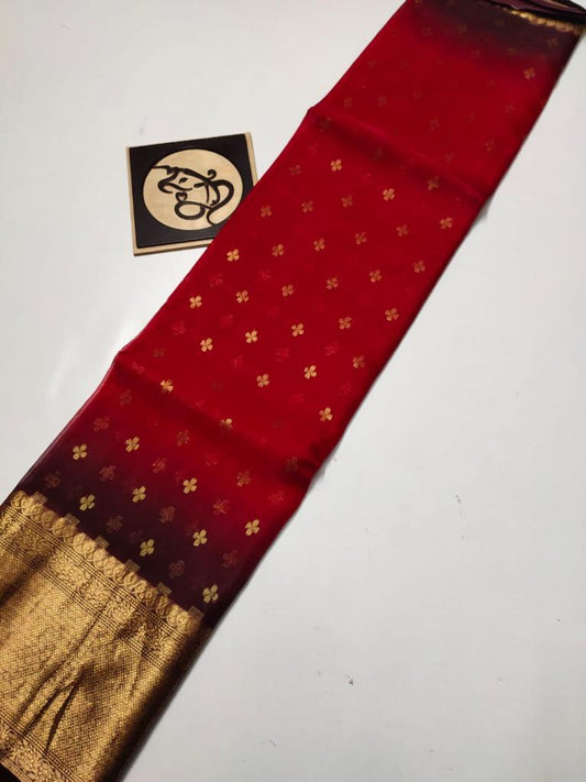 BANARASI KORA ORGANZA DYBLE SILK SAREES GOOD QUALITY WEAVING DESIGN