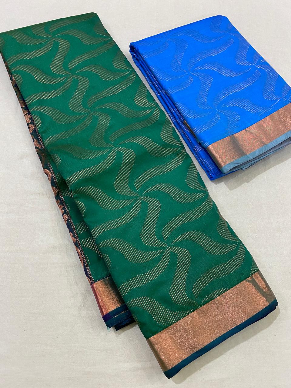 Kanchipuram semi silk saree
Beautiful fancy Design