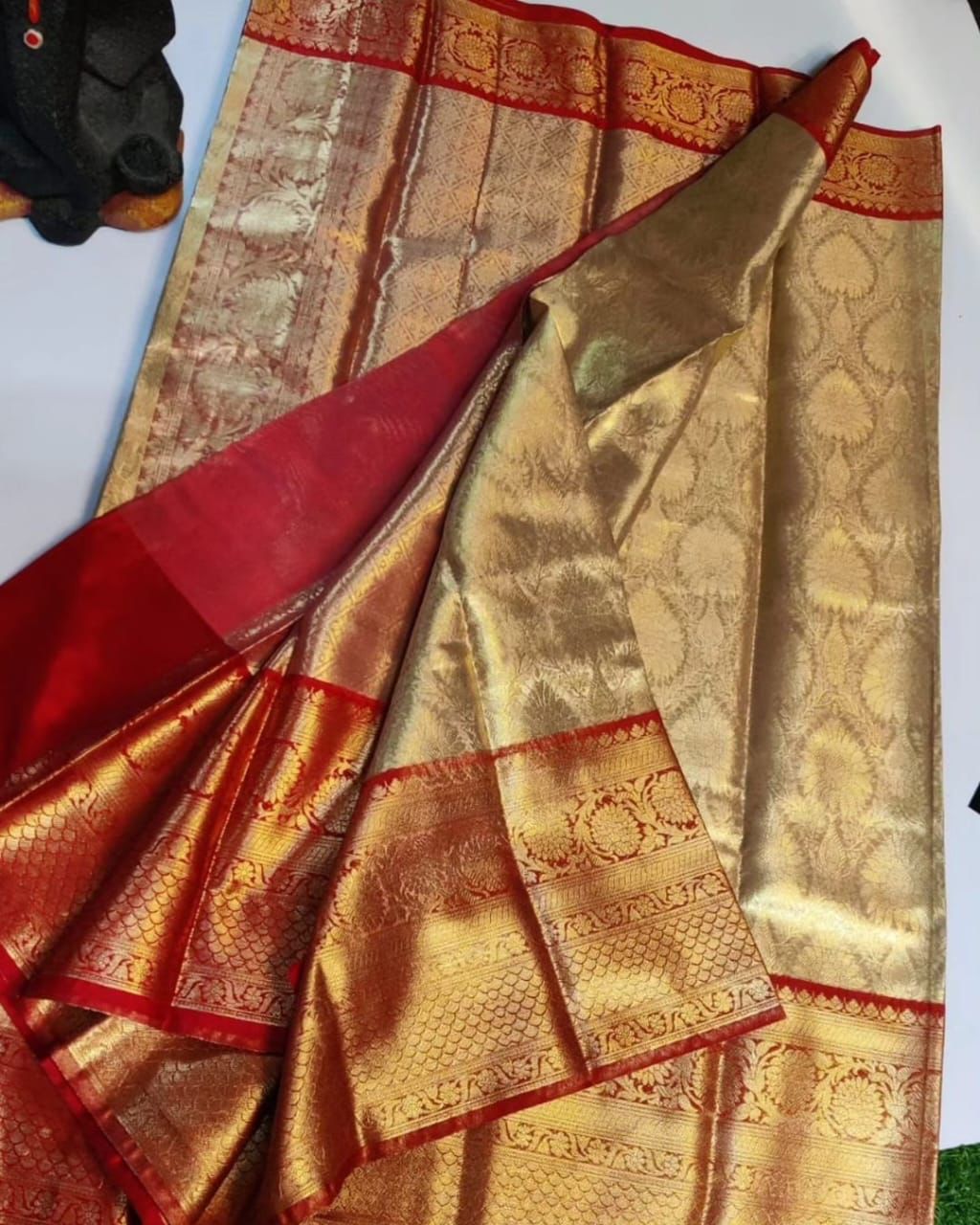 MOST DEMANDING TISSUE SILK SAREES*
BANARASI TISSUE BROCADE SAREES BEST QUALITY WEAVING DESIGN