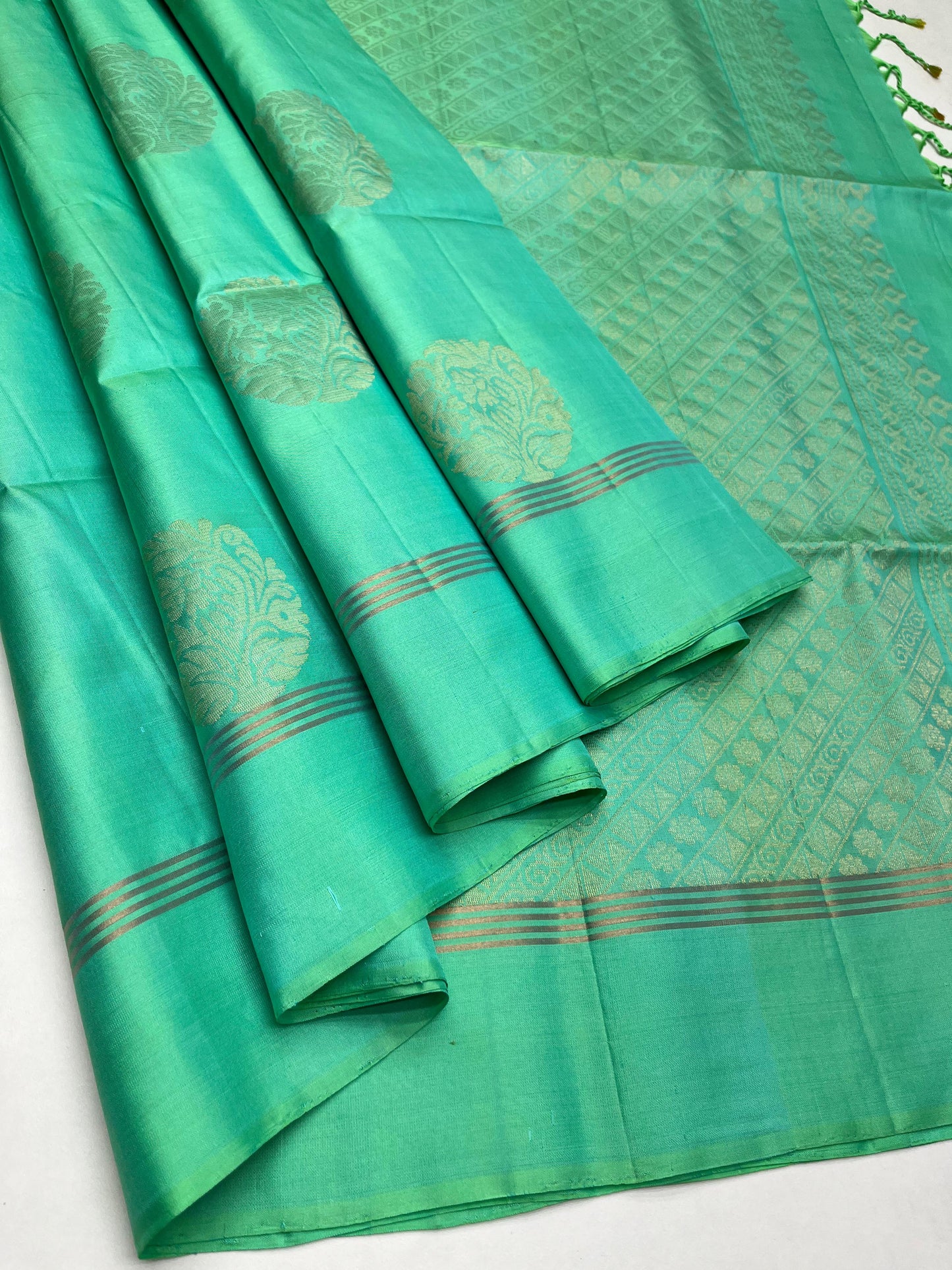 EXCLUSIVE SOFT SILK BHUTTA DESIGN SAREES
PURE HANDLOOM SOFT SILK SAREES
TRENDY FANCY DESIGN
DOUBLE WARP