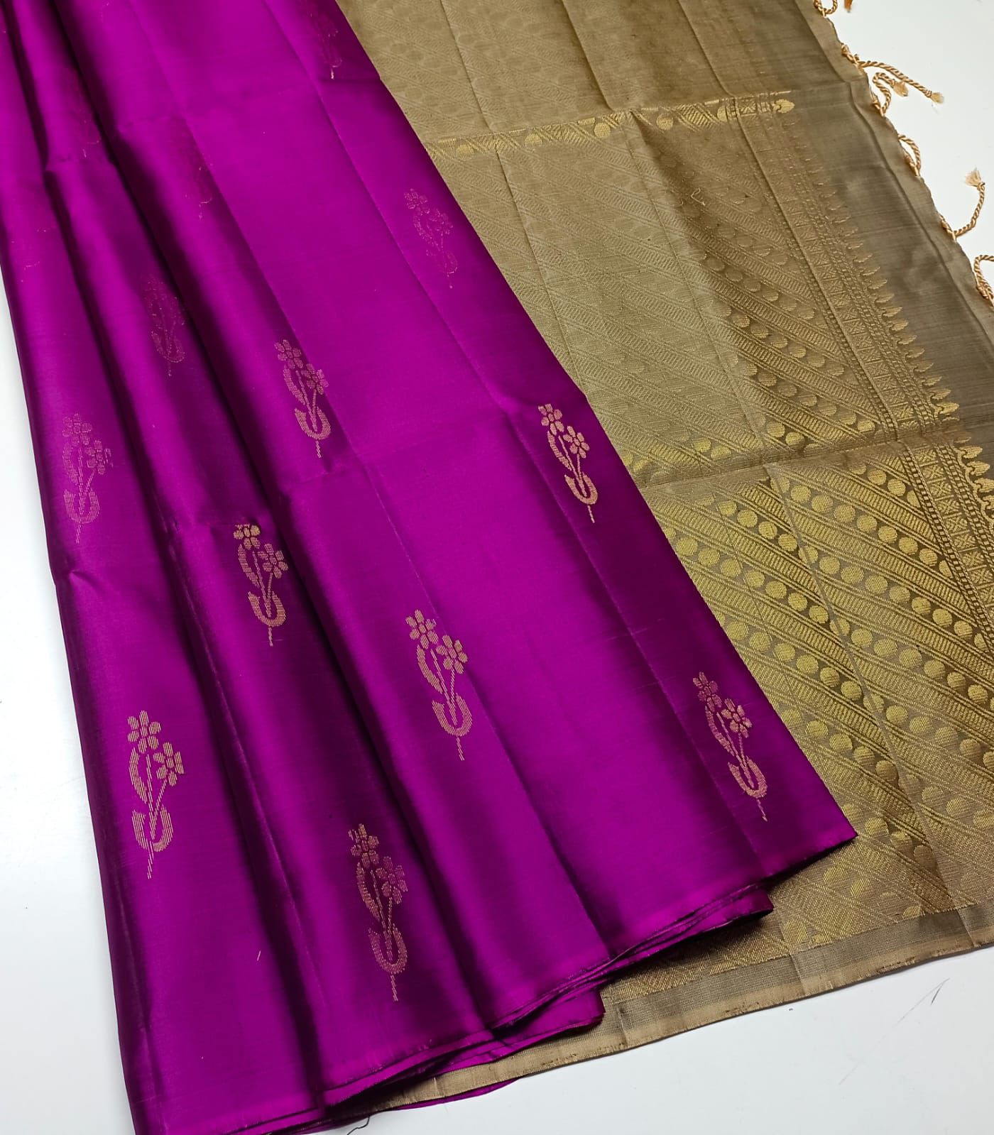 Pure handloom fancy design borderless Double warp soft silk sarees collections with contrast Pallu and blouse