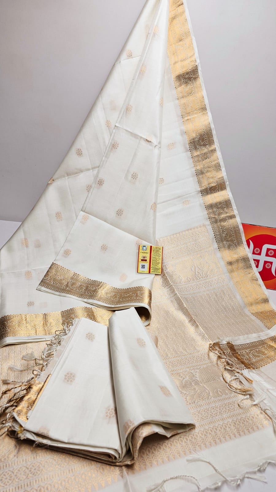 Pure handloom double warp kanchi silks saree