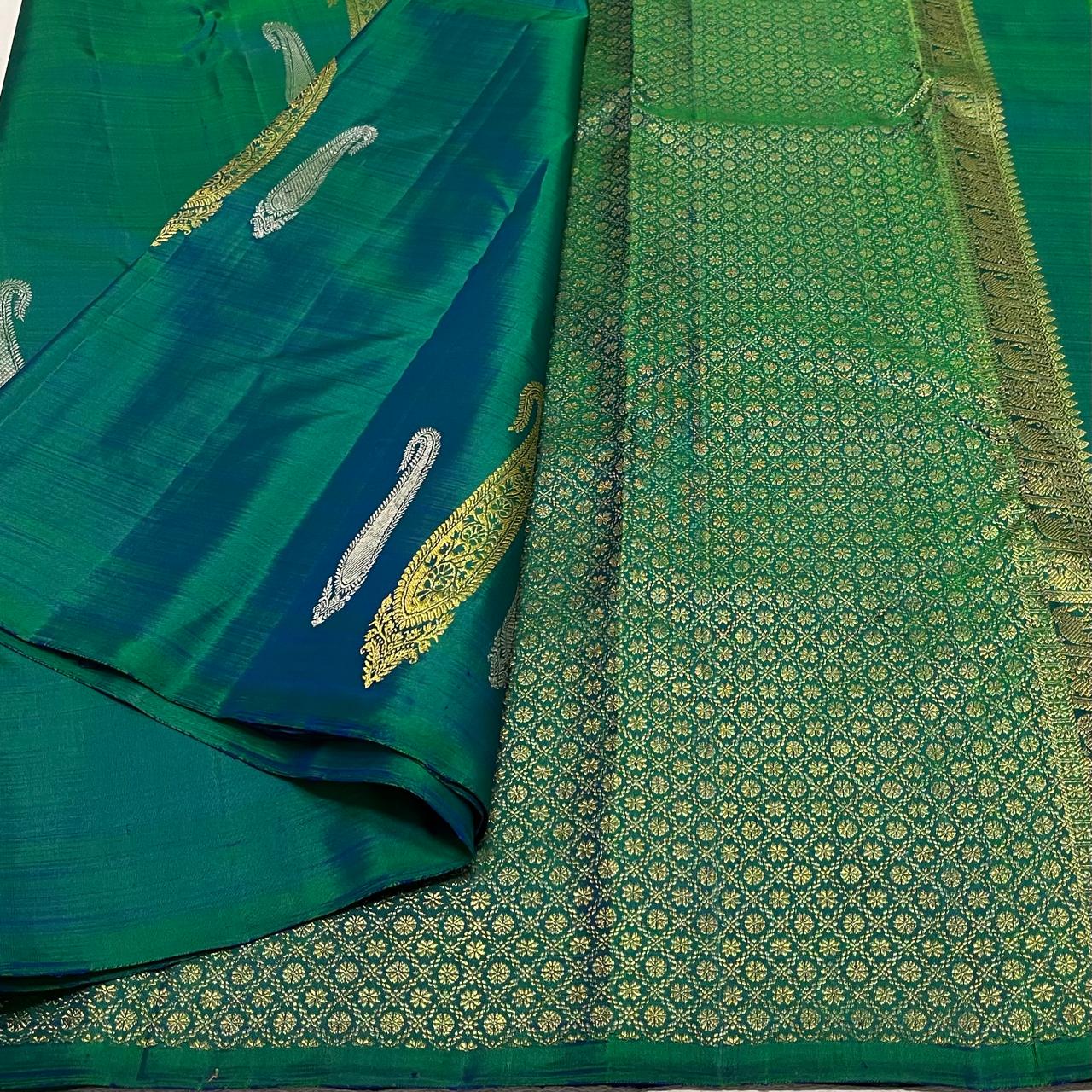Kanjivaram pure silk handloom double warp self grand pallu and blouse *480 butta*