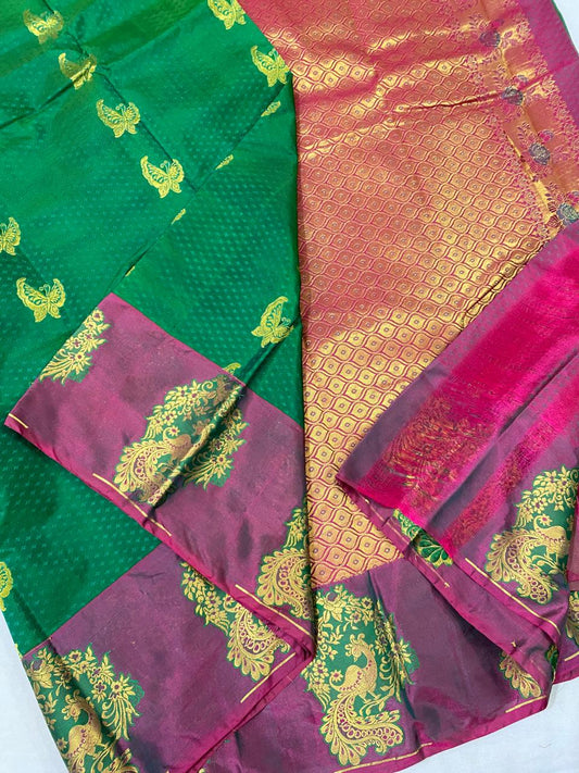 Kanchipuram semi silk sarees
Beautiful Design
beautiful Semi 20%pure mixed soft silk sarees*