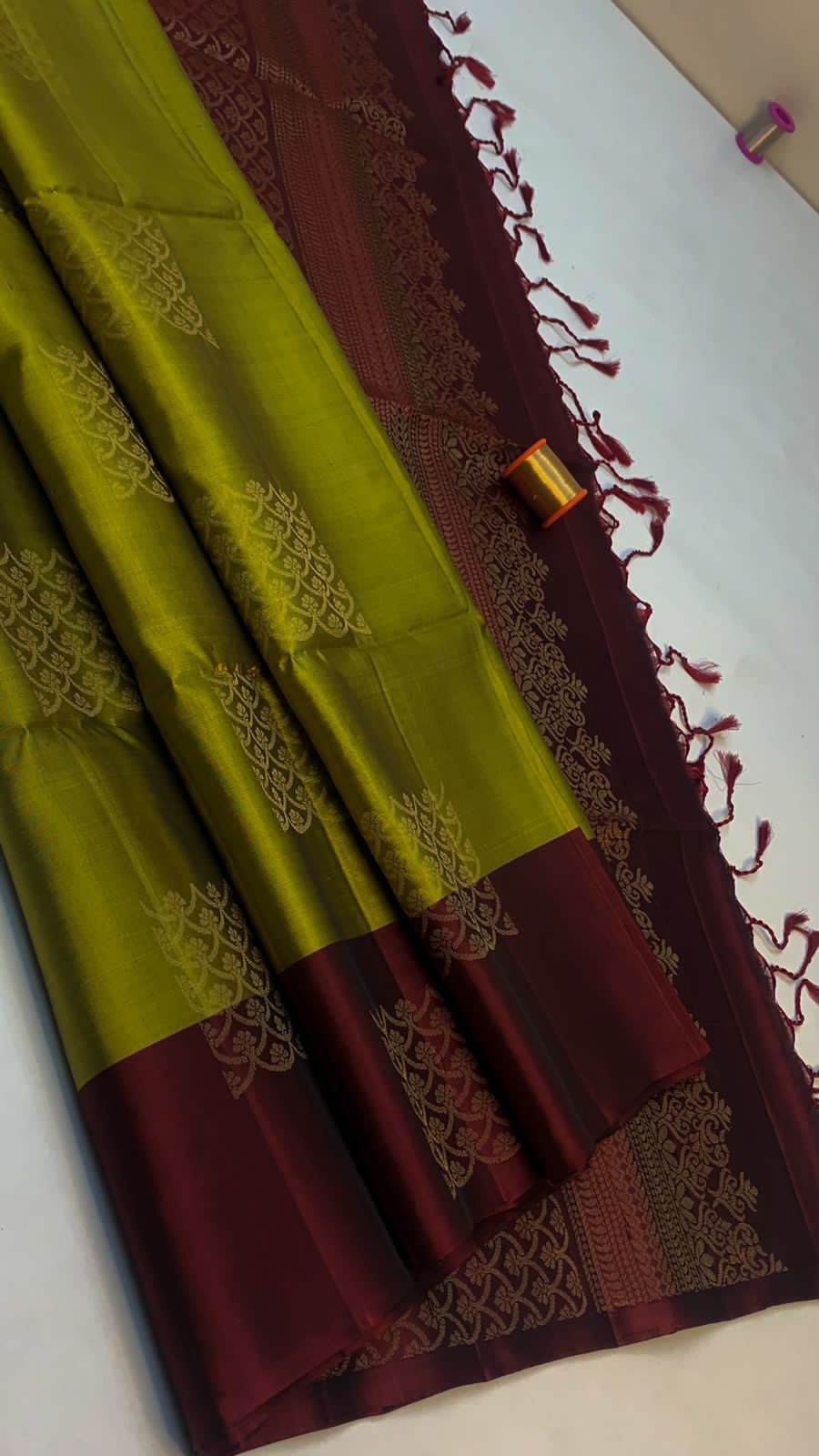 Pure handloom borderless Double warp soft silk sarees collections ..with contrast Pallu and blouse