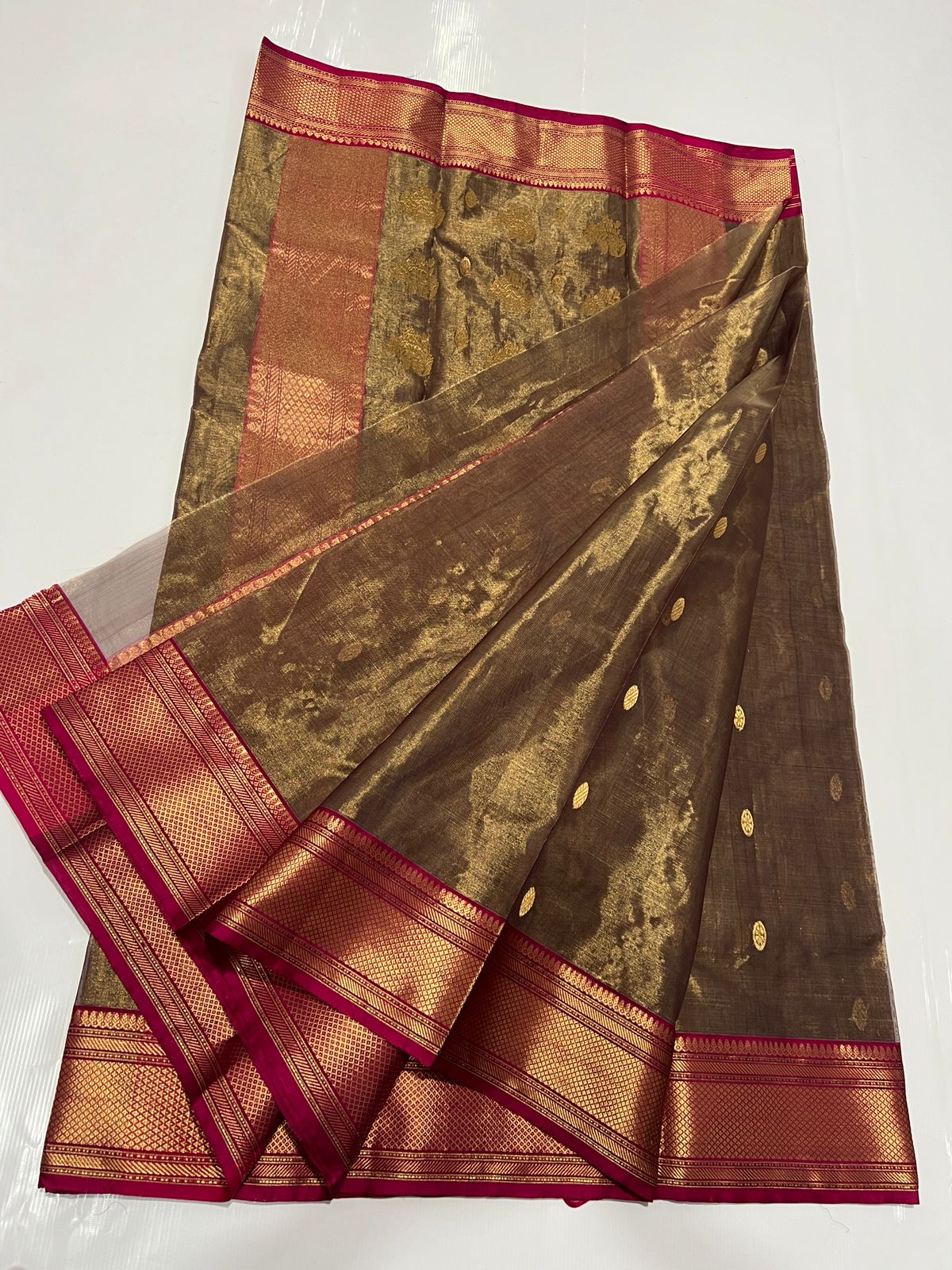 Katan silk tisu saree