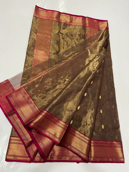 Katan silk tisu saree