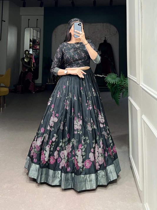 Co-ord Set Lehenga
Embrace Timeless Elegance with Our Floral Print Lehenga and Blouse Set 🪷