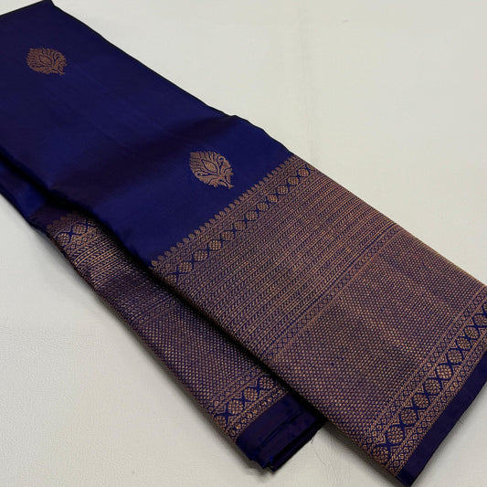 Kanchipuram pure silk handloom double warp self grand pallu and blouse *Double side turning border bridal* 
*SILK MARK TAG WITH HOLOGRAM*