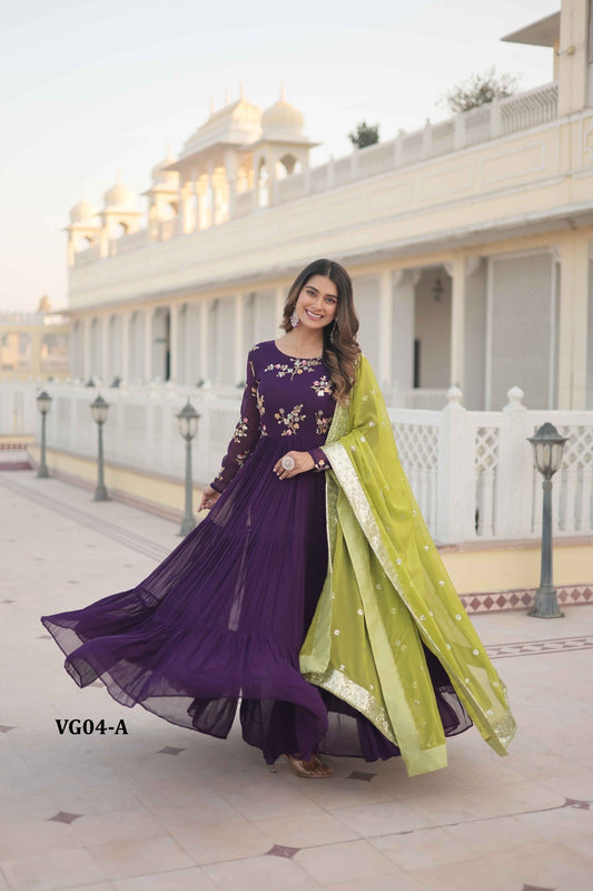 Ready to Wear Fancy Gown
Gown:* Faux Georgette with Embroidered and Multi-Sequins work