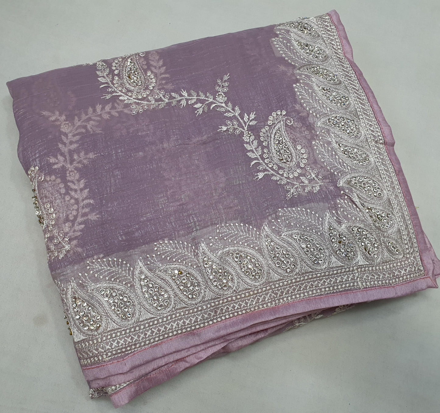 ALLOVER REASHAM JALL AND BORDER ON GEORGETTE* Saree