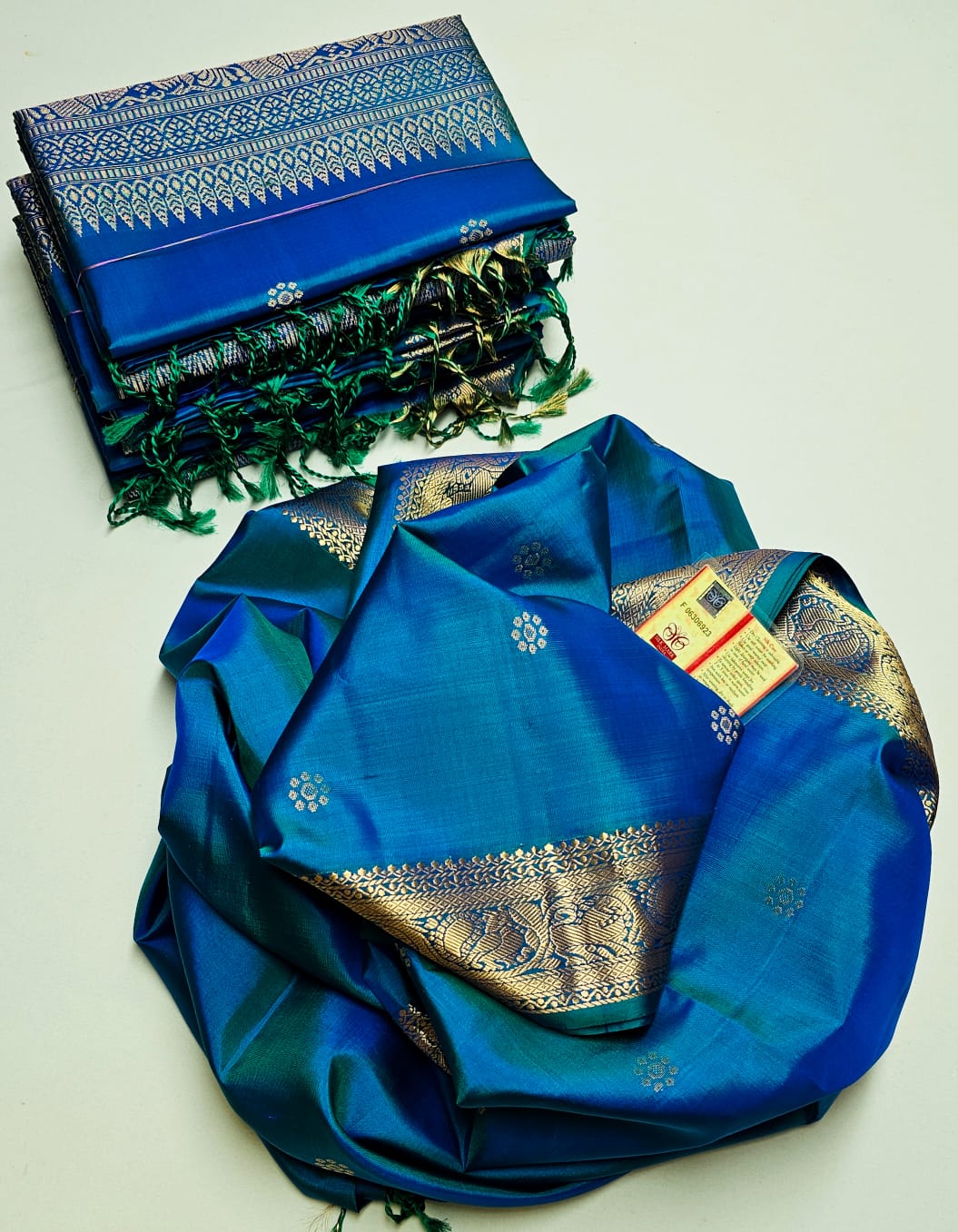 Pure handloom double warp kanchi silks saree